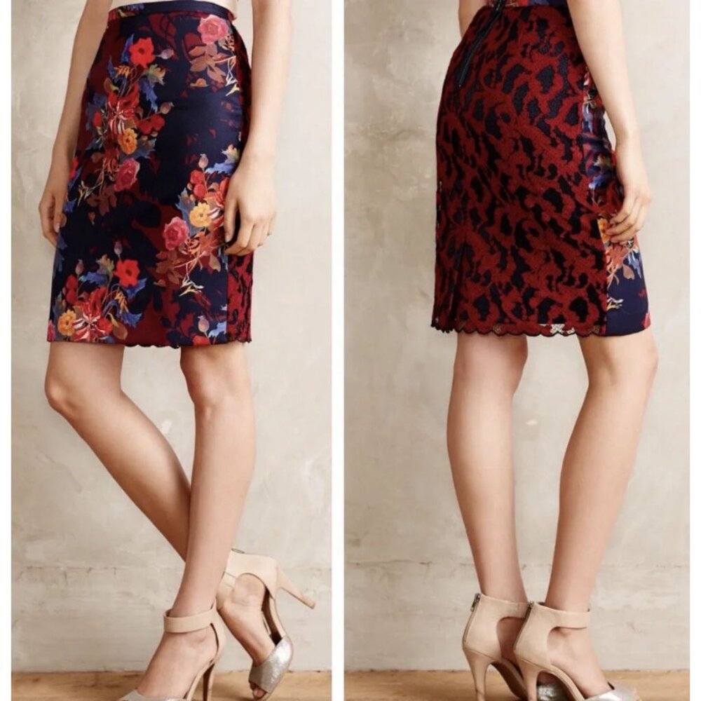 Anthropologie Quinn Lace New Pencil Skirt by Leifsdottir - 2